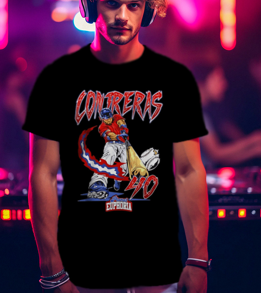 Boston Red Sox Willson Contreras 40 MLB Player Planet Euphoria Comic 2026 T-Shirt