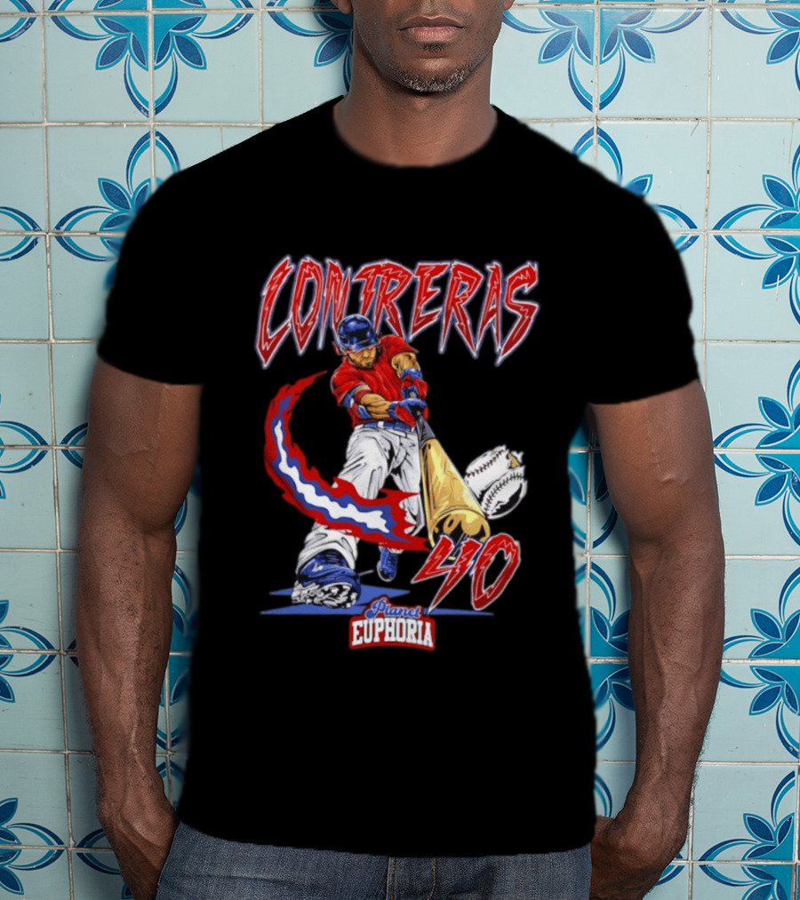 Boston Red Sox Willson Contreras 40 MLB Player Planet Euphoria Comic 2026 T-Shirt