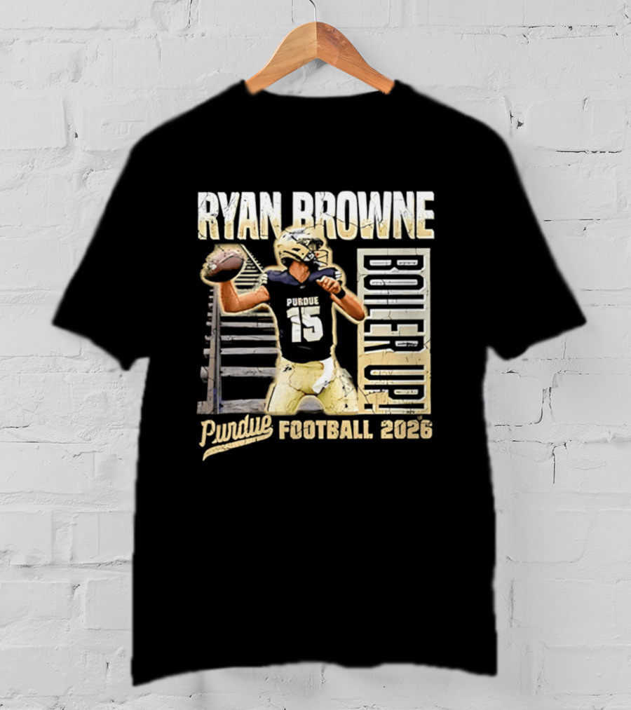 Ryan Browne Purdue Football Boiler Up 2026 T-Shirt