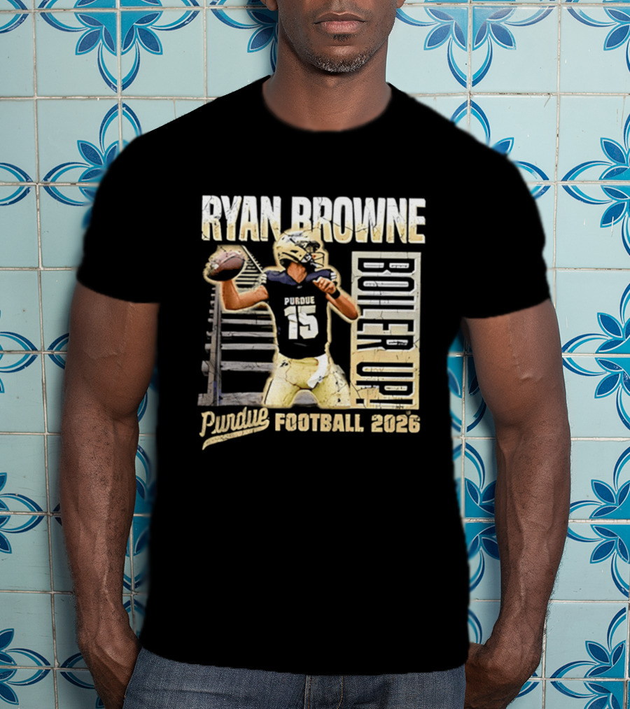 Ryan Browne Purdue Football Boiler Up 2026 T-Shirt
