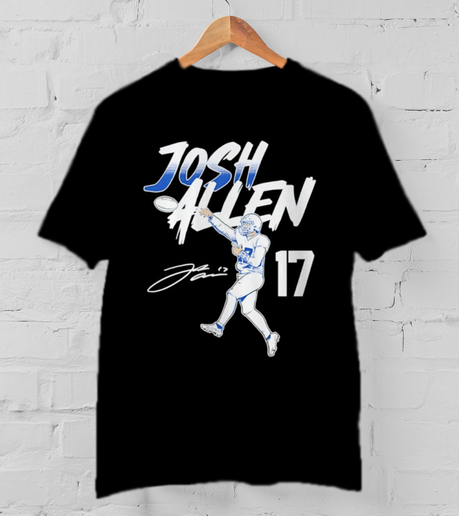 Josh Allen 17 Buffalo Bills Football Star 2026 Pose T-Shirt