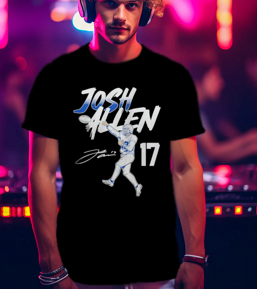 Josh Allen 17 Buffalo Bills Football Star 2026 Pose T-Shirt