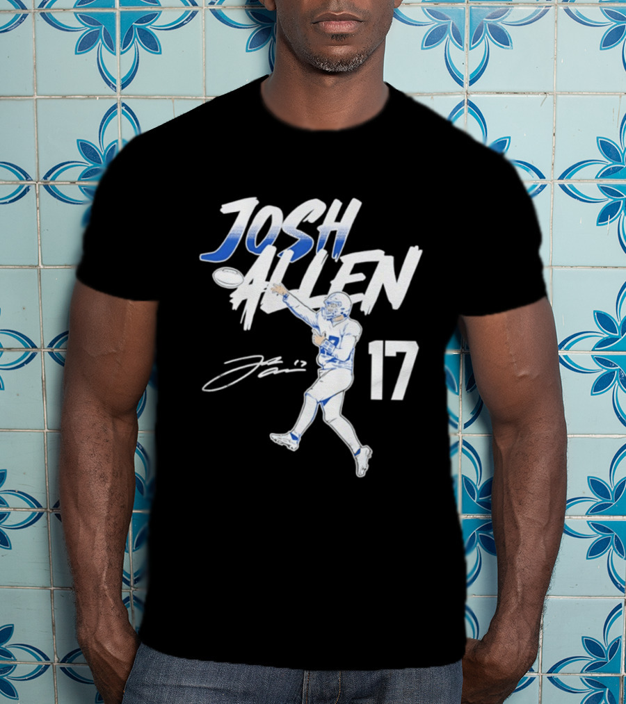 Josh Allen 17 Buffalo Bills Football Star 2026 Pose T-Shirt