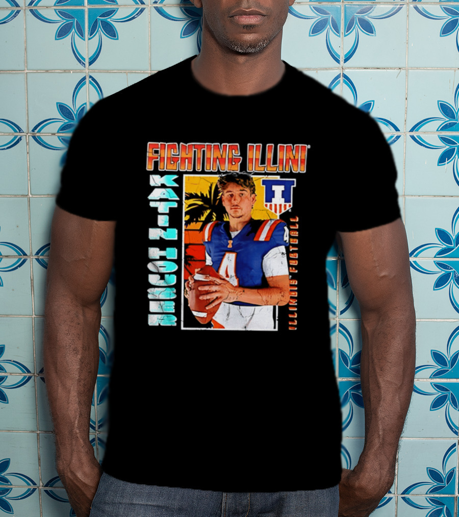 Fighting Illini Katin Houser Illinois Football 2026 NCAA Big Ten T-Shirt