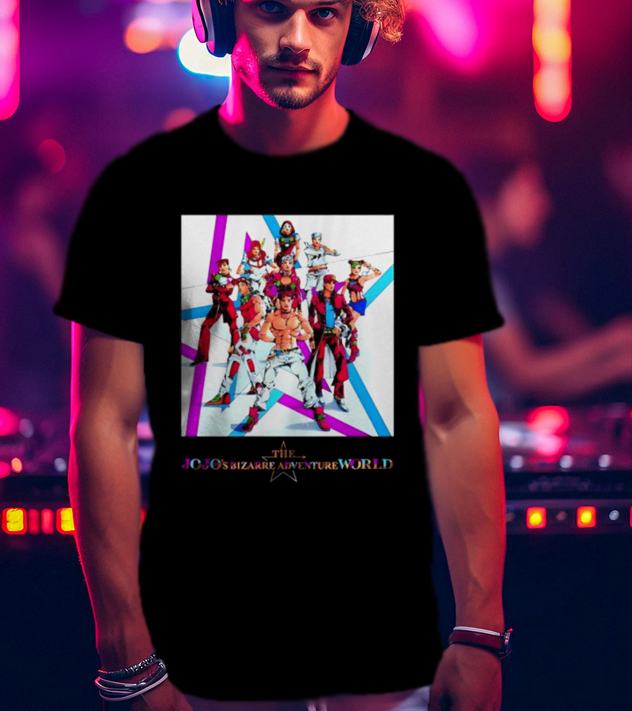 The JoJo's Bizarre Adventure World Anime Characters Ensemble T-Shirt