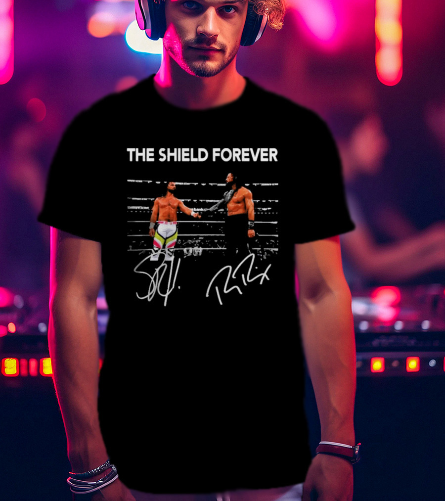 The Shield Forever Roman Reigns Seth Rollins Iconic Wrestling Partnership T-Shirt