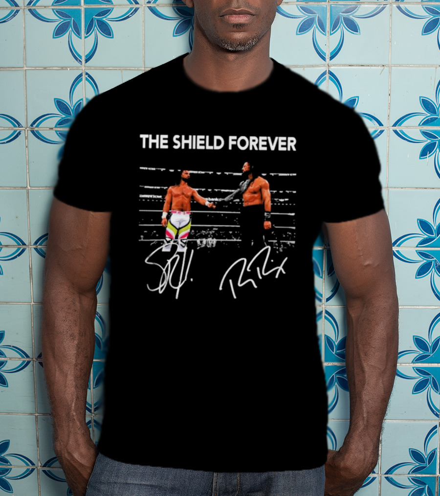 The Shield Forever Roman Reigns Seth Rollins Iconic Wrestling Partnership T-Shirt