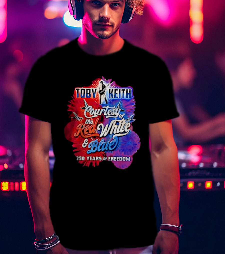 Toby Keith Courtesy Of The Red White And Blue 250 Years Of Freedom Jets T-Shirt