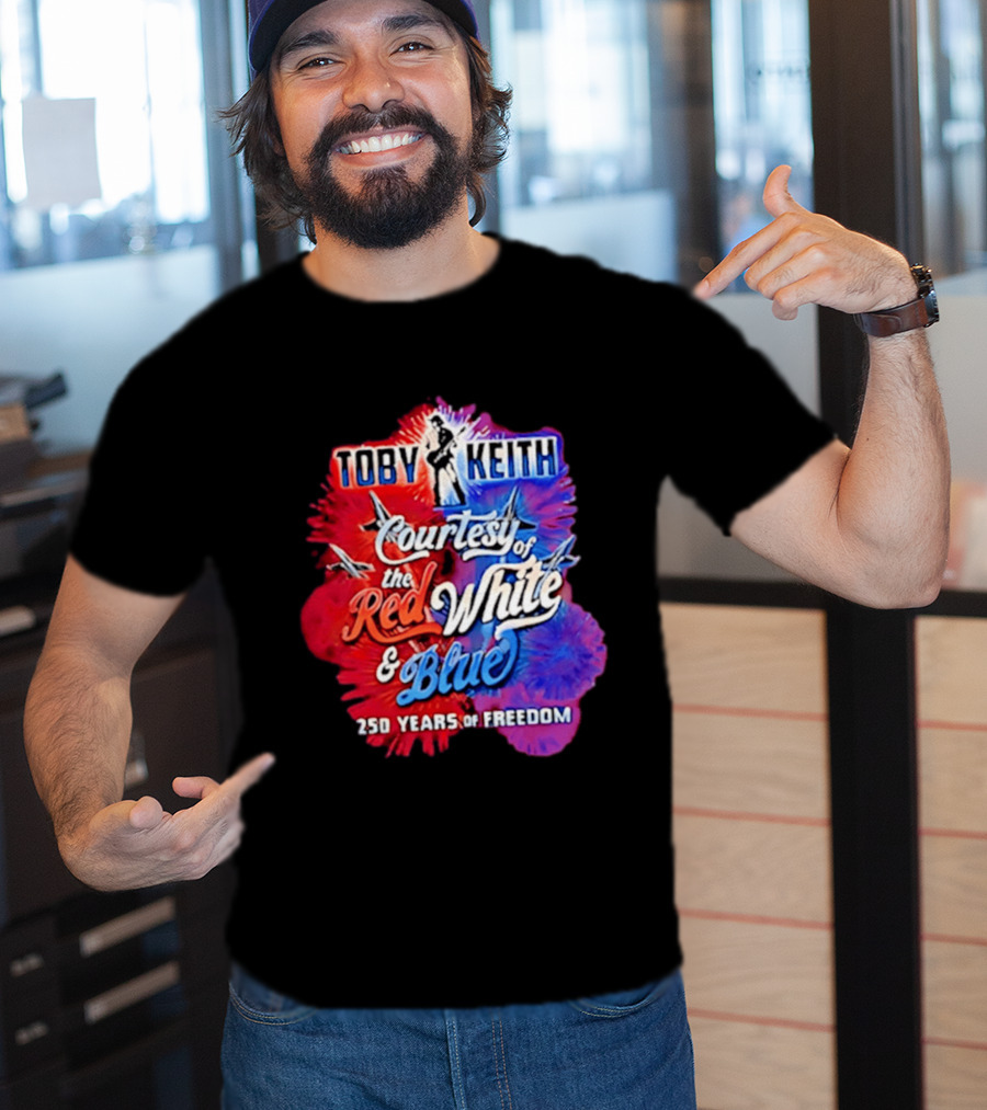 Toby Keith Courtesy Of The Red White And Blue 250 Years Of Freedom Jets T-Shirt