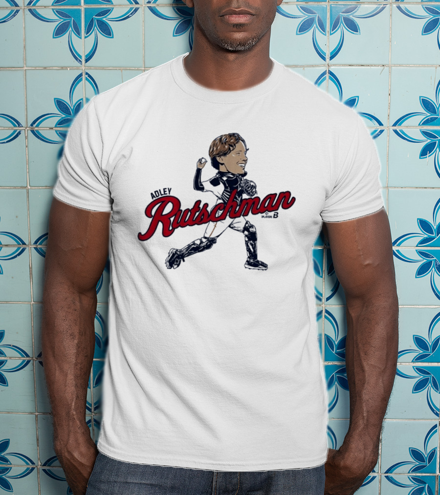 Adley Rutschman Boston Caricature Catcher Action Pose Red Sox T-Shirt