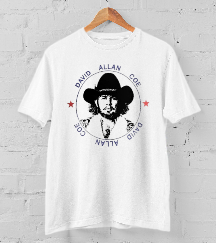 David Allan Coe DAC 18 X Rated Hits Outlaw Country Music Cowboy Hat Stars T-Shirt