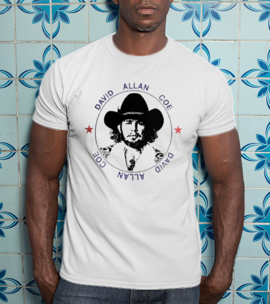 David Allan Coe DAC 18 X Rated Hits Outlaw Country Music Cowboy Hat Stars T-Shirt