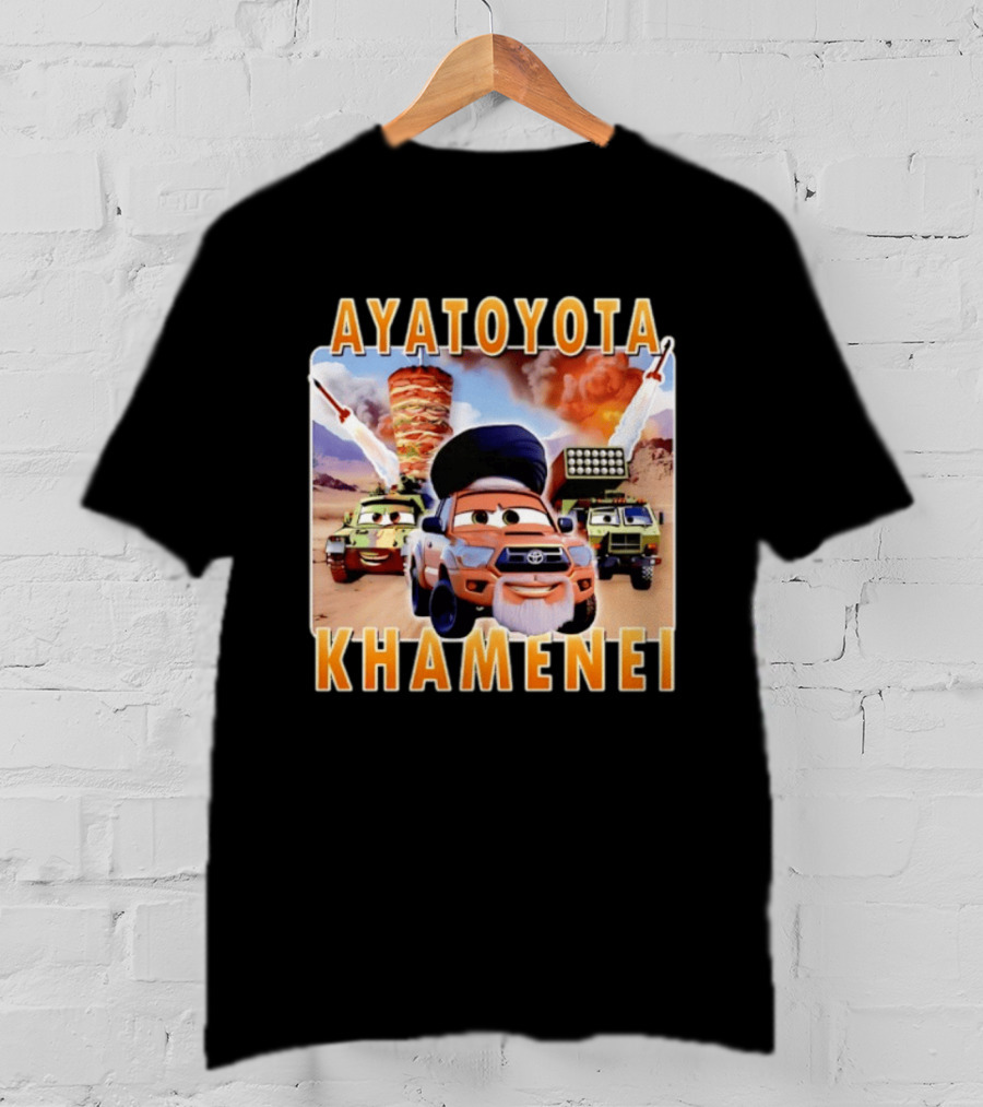 Ayatoyota Khamenei Toyota Ayatollah Car Rockets Desert Helicopter T-Shirt
