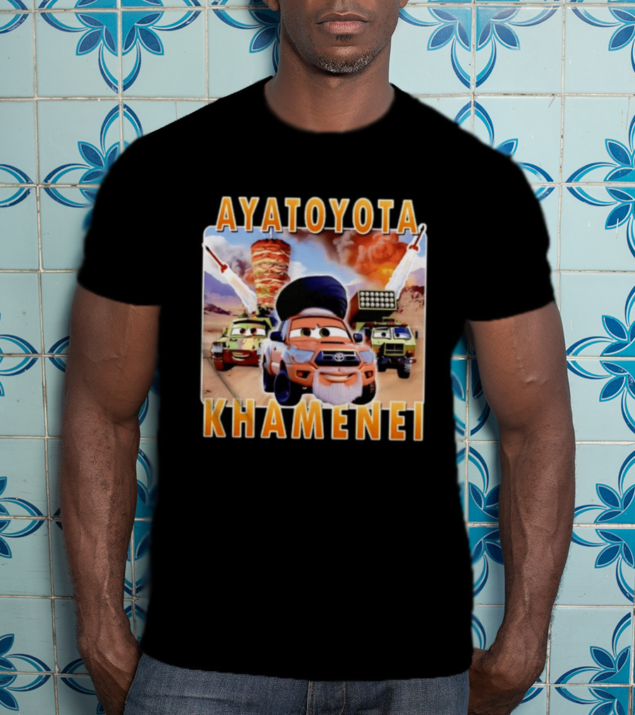 Ayatoyota Khamenei Toyota Ayatollah Car Rockets Desert Helicopter T-Shirt