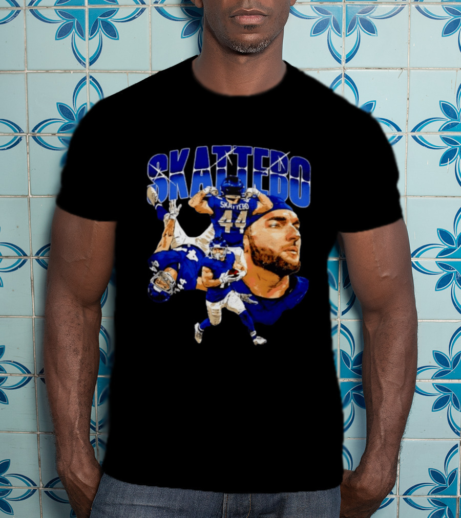 New York Giants Cameron Skattebo 44 Football Player Action Collage T-Shirt