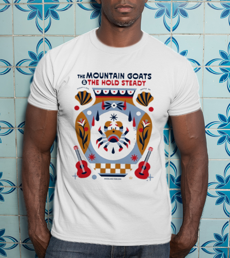 The Mountain Goats And The Hold Steady Live August 9 2026 Seattle WA Vintage Music Event T-Shirt