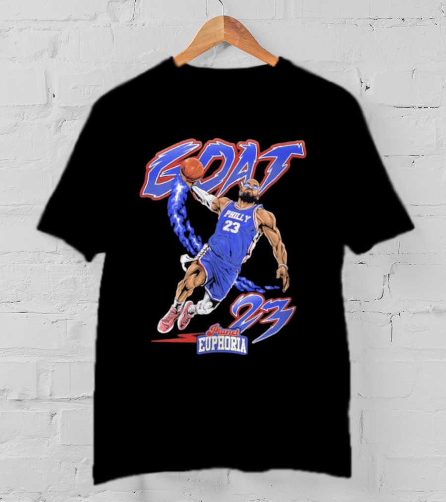 GOAT LeBron 23 Philly NBA Planet Euphoria Comic 2026 T-Shirt