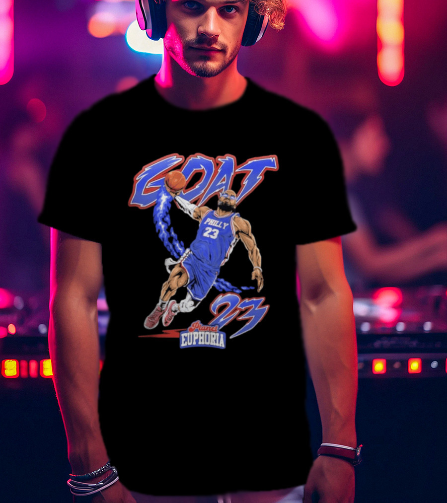 GOAT LeBron 23 Philly NBA Planet Euphoria Comic 2026 T-Shirt