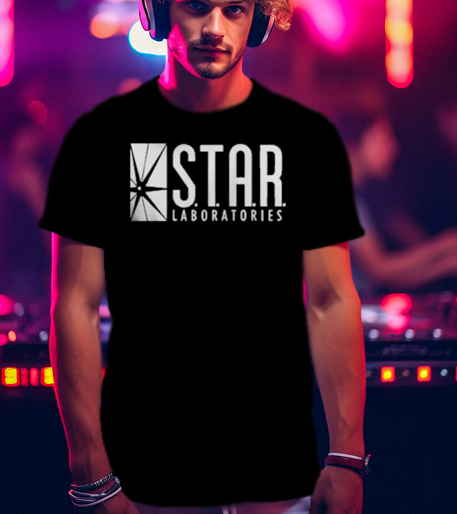 S.T.A.R. Laboratories Grant Gustin Barry Allen The Flash Dark Navy T-Shirt