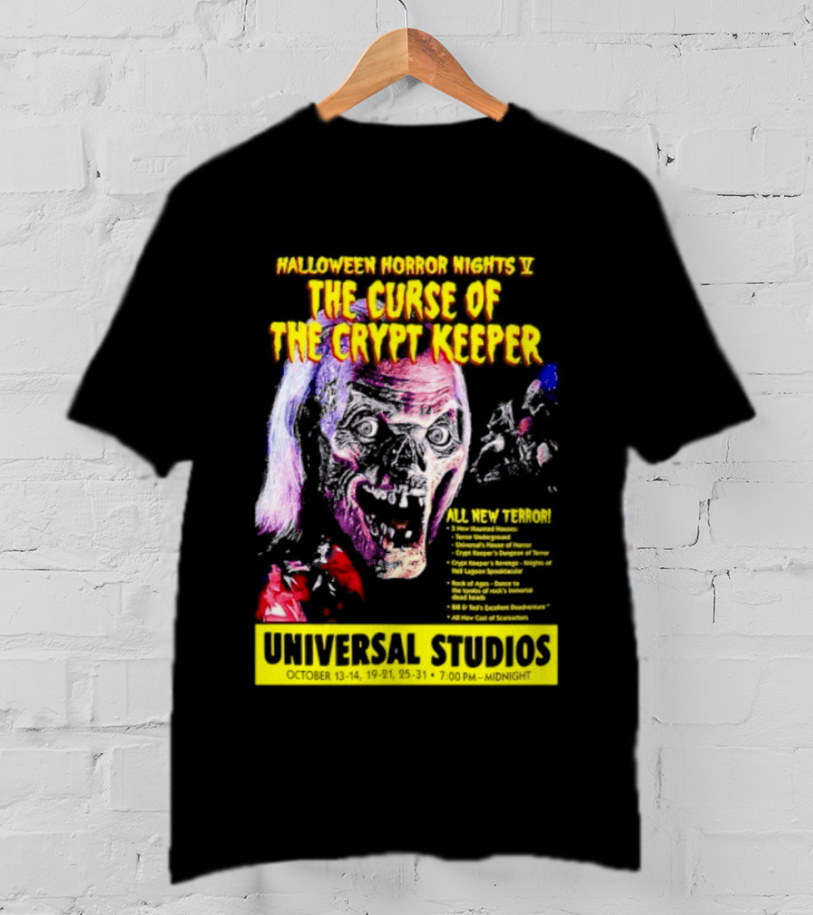 Halloween Horror Nights V The Curse Of The Crypt Keeper Universal Studios 40 Nights Of Terror Universal Studios Midnight T-Shirt