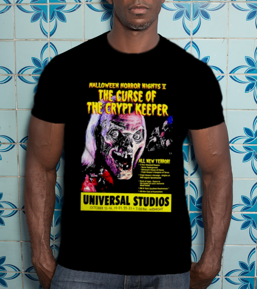 Halloween Horror Nights V The Curse Of The Crypt Keeper Universal Studios 40 Nights Of Terror Universal Studios Midnight T-Shirt