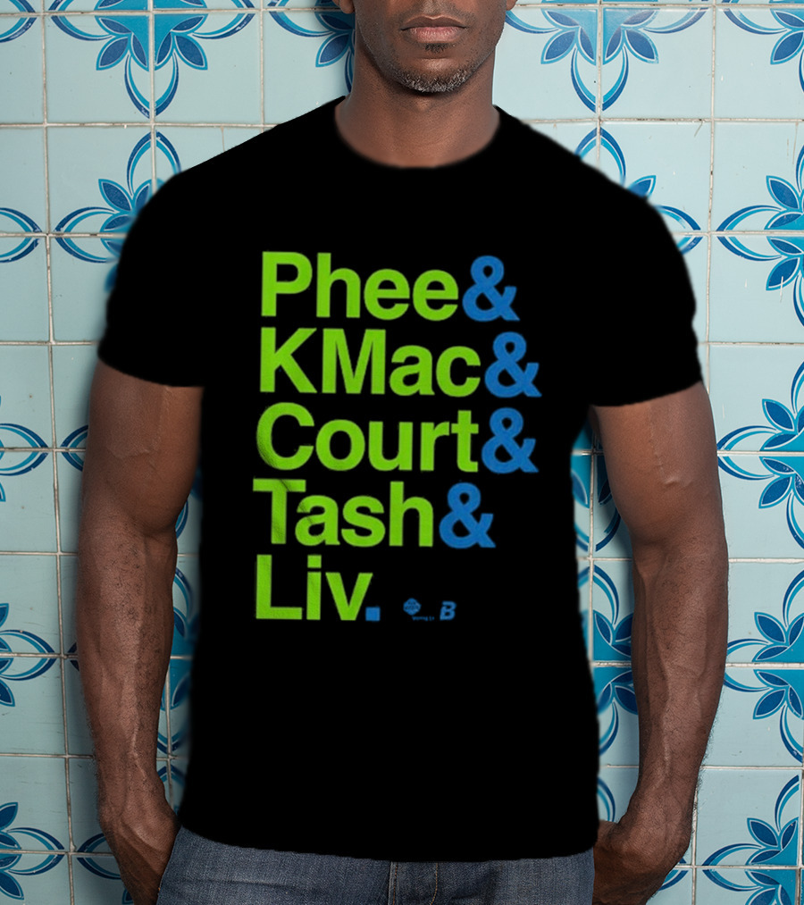 Minnesota Women's Basketball Phee & Kmac & Court & Tash & Liv Ampersand Stars 2026 T-Shirt
