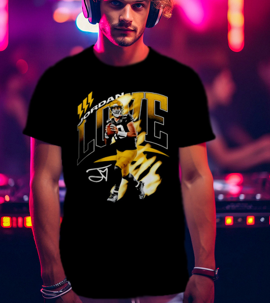 Jordan Love Green Bay Packers 10 Football Star Player Number 10 T-Shirt