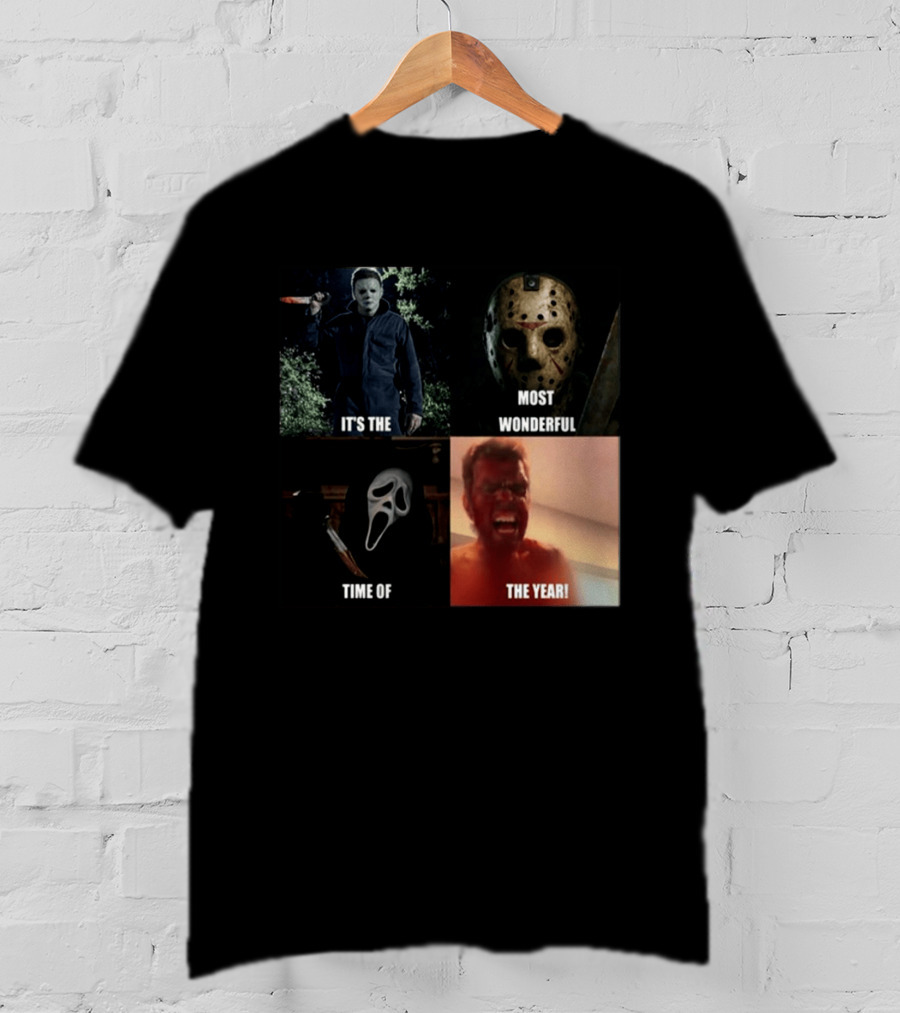 Halloween Horror Icons It's The Most Wonderful Time Of The Year T-Shirt