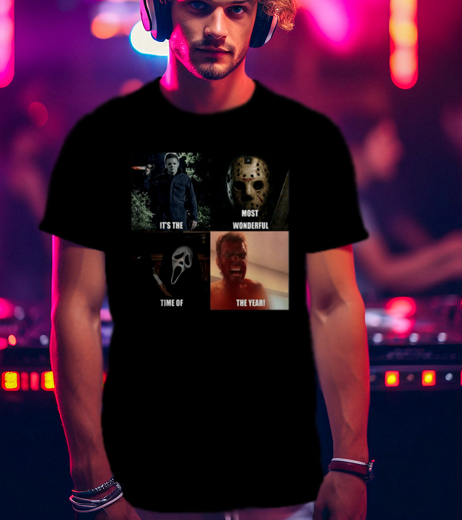 Halloween Horror Icons It's The Most Wonderful Time Of The Year T-Shirt