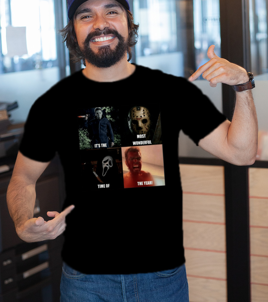 Halloween Horror Icons It's The Most Wonderful Time Of The Year T-Shirt
