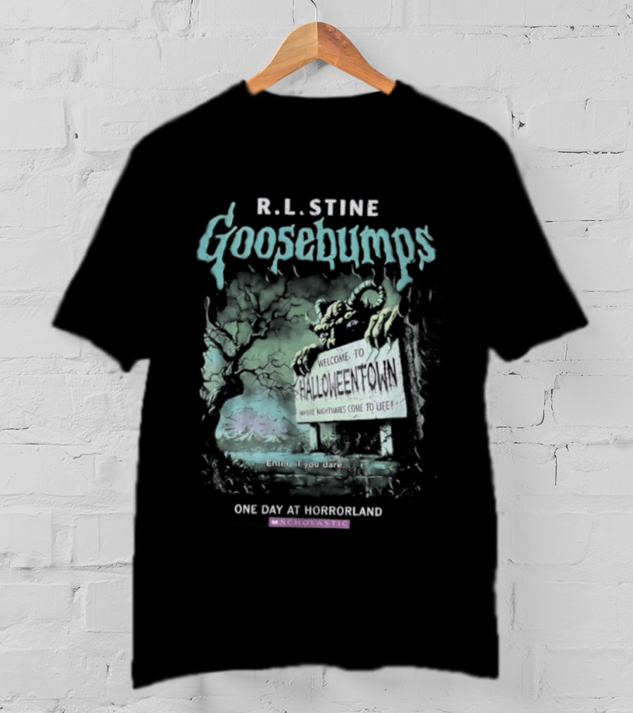 R.L. Stine Goosebumps One Day At Horrorland Halloween T-Shirt