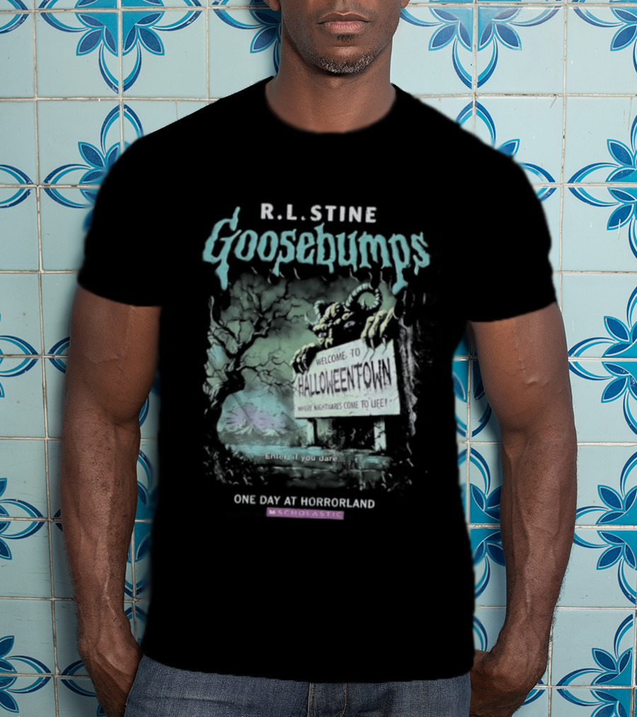 R.L. Stine Goosebumps One Day At Horrorland Halloween T-Shirt