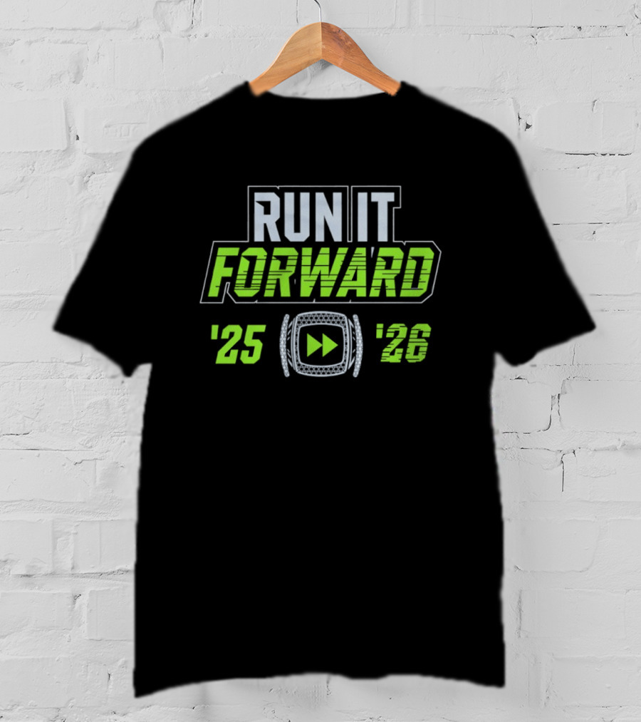 Seattle Seahawks Run It Forward 25 26 Ring T-Shirt