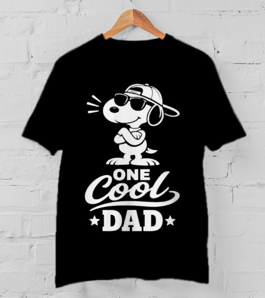 Snoopy One Cool Dad Peanuts Father's Day T-Shirt