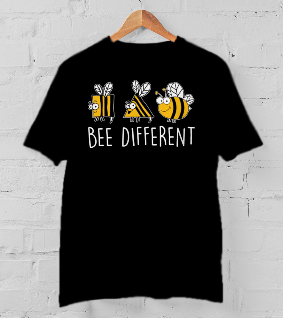 Bee Different Fun Shapes Striped Insects T-Shirt