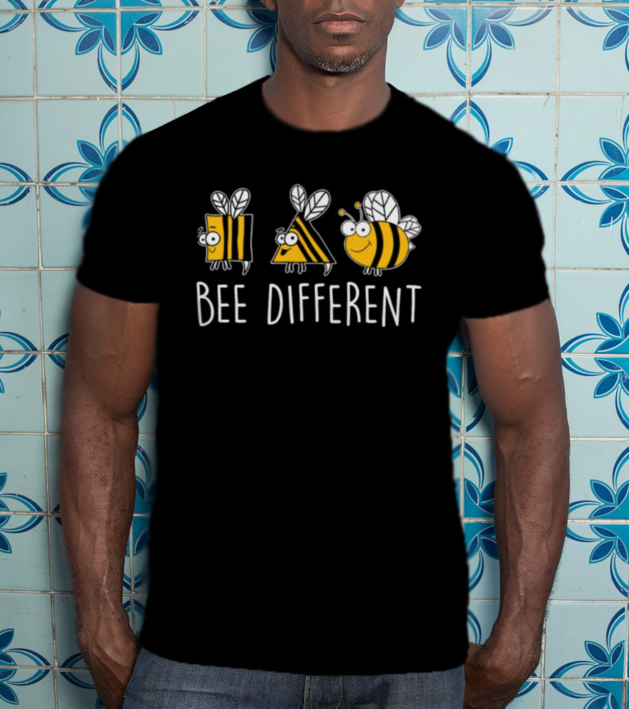 Bee Different Fun Shapes Striped Insects T-Shirt