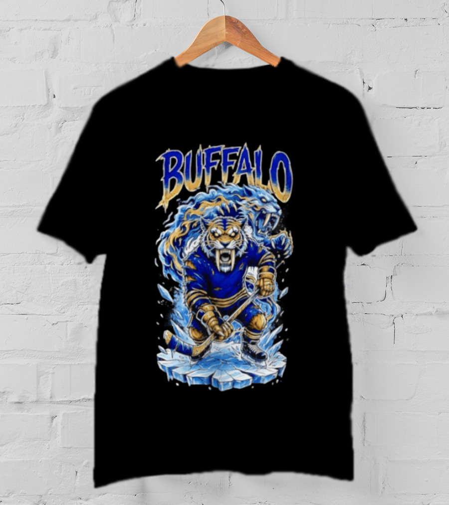 Buffalo Sabres Sabretooth Ice Hockey Tiger Mascot Buffalo Sabres T-Shirt