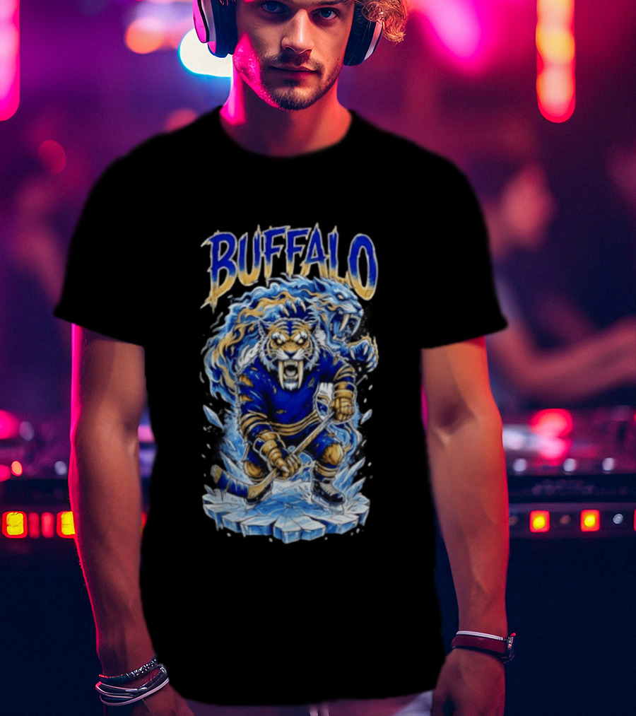 Buffalo Sabres Sabretooth Ice Hockey Tiger Mascot Buffalo Sabres T-Shirt