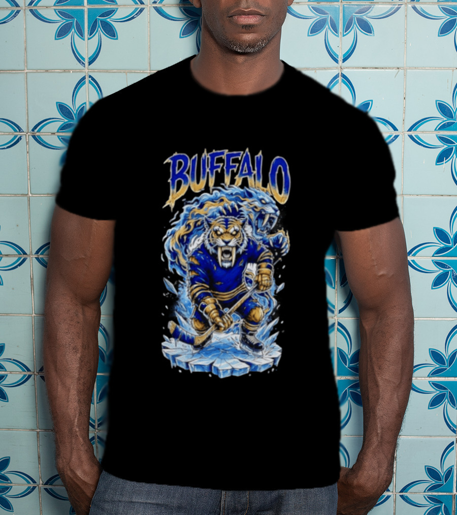 Buffalo Sabres Sabretooth Ice Hockey Tiger Mascot Buffalo Sabres T-Shirt