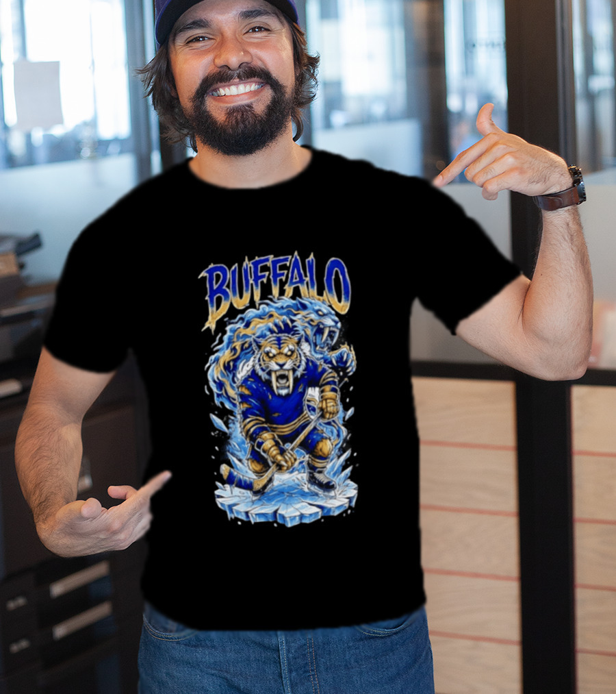 Buffalo Sabres Sabretooth Ice Hockey Tiger Mascot Buffalo Sabres T-Shirt