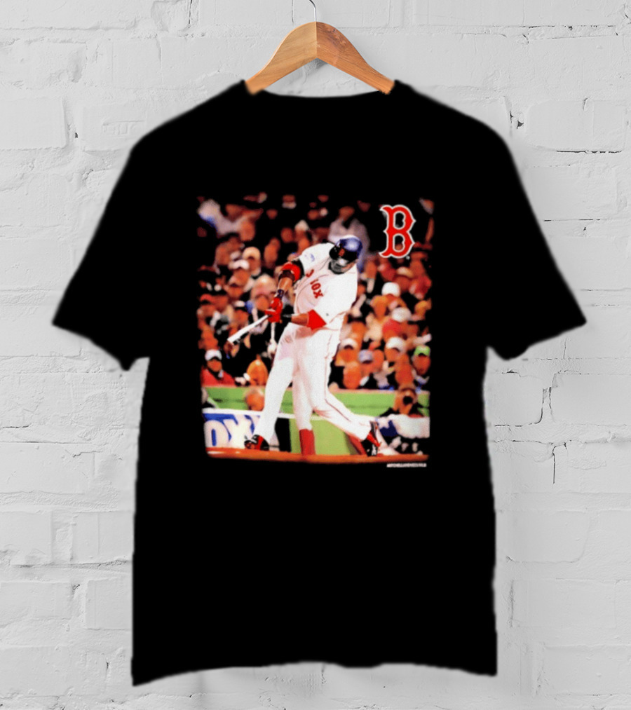 Boston Red Sox David Ortiz Iconic Swing Moment T-Shirt