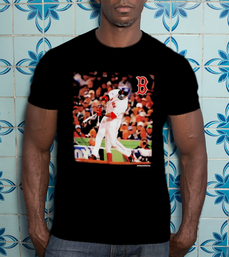 Boston Red Sox David Ortiz Iconic Swing Moment T-Shirt