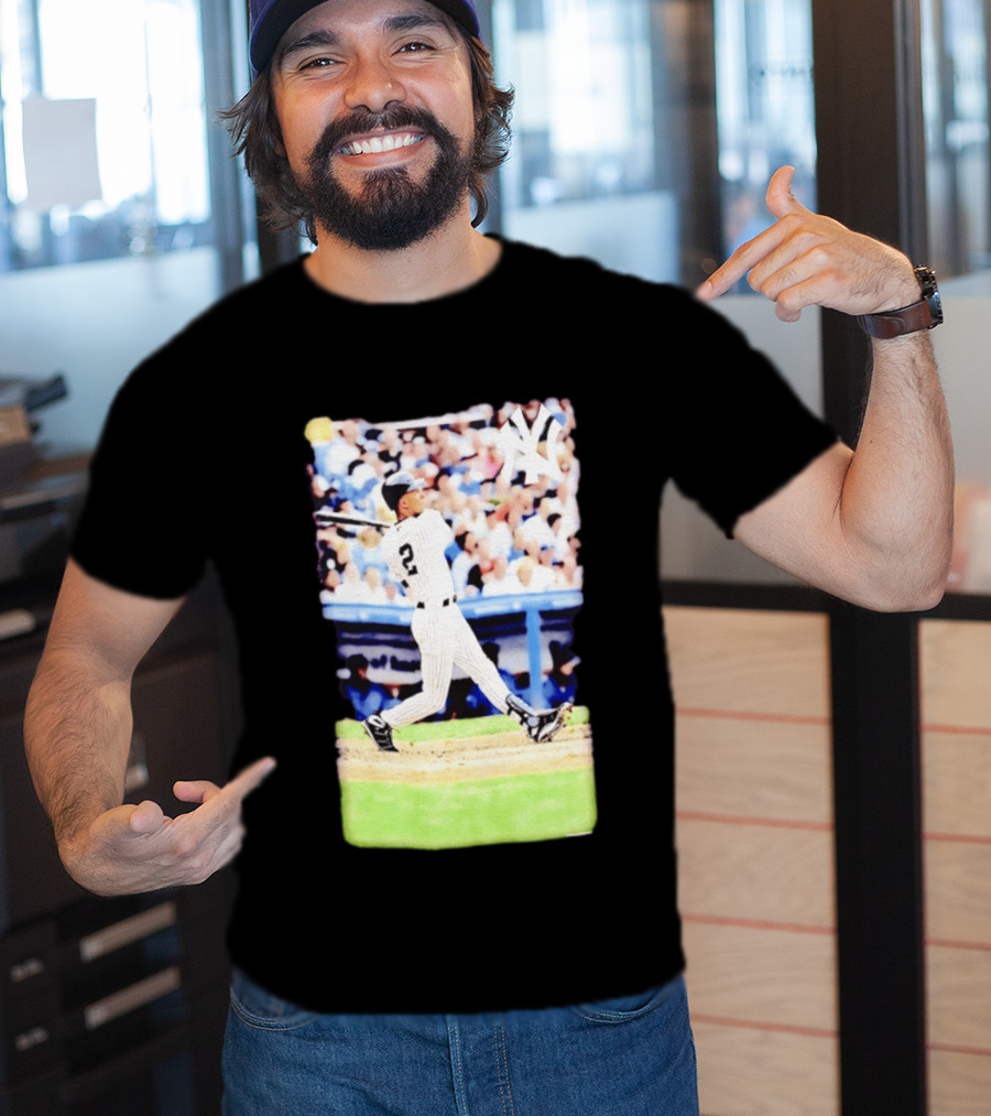 Derek Jeter New York Yankees Legendary Swing Moment T-Shirt