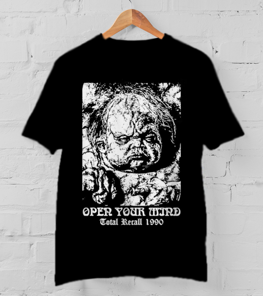 Open Your Mind Total Recall 1990 Arnold Schwarzenegger T-Shirt