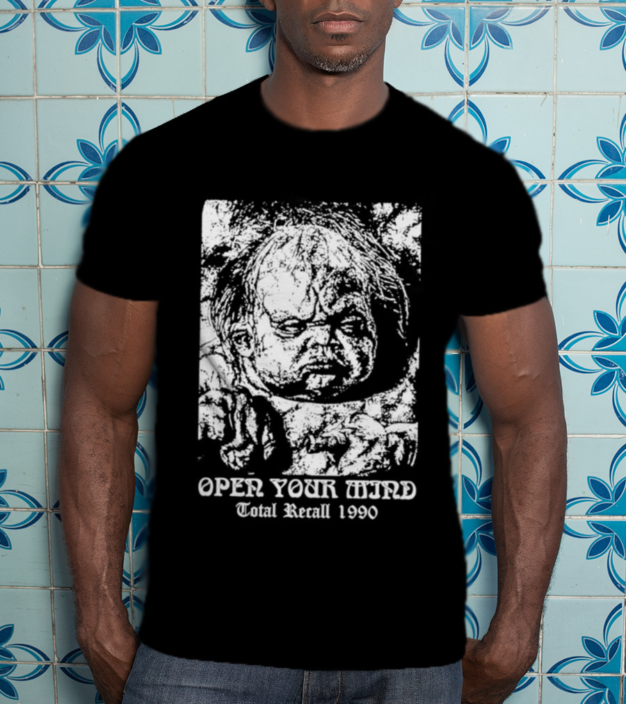 Open Your Mind Total Recall 1990 Arnold Schwarzenegger T-Shirt