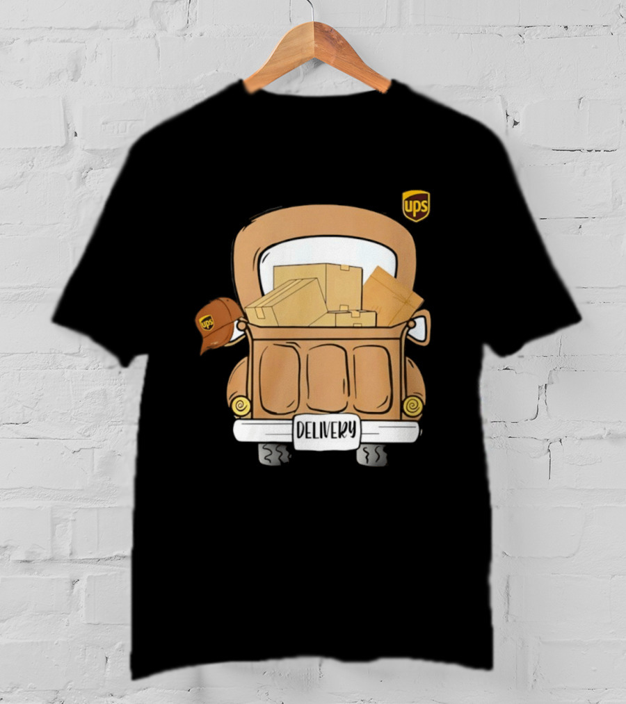 UPS Delivery Truck With Packages And Hat T-Shirt