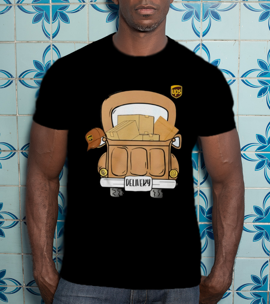 UPS Delivery Truck With Packages And Hat T-Shirt