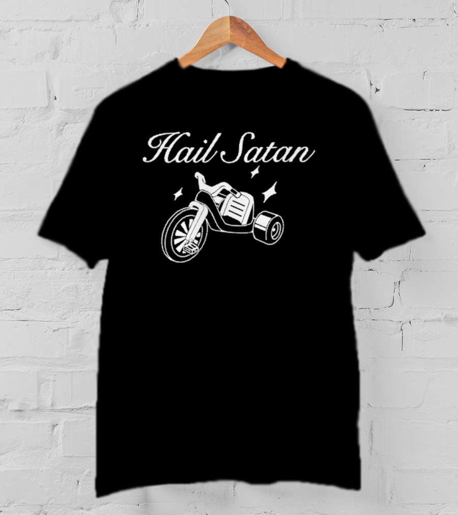 Hail Satan Tricycle Satanic Occult T-Shirt