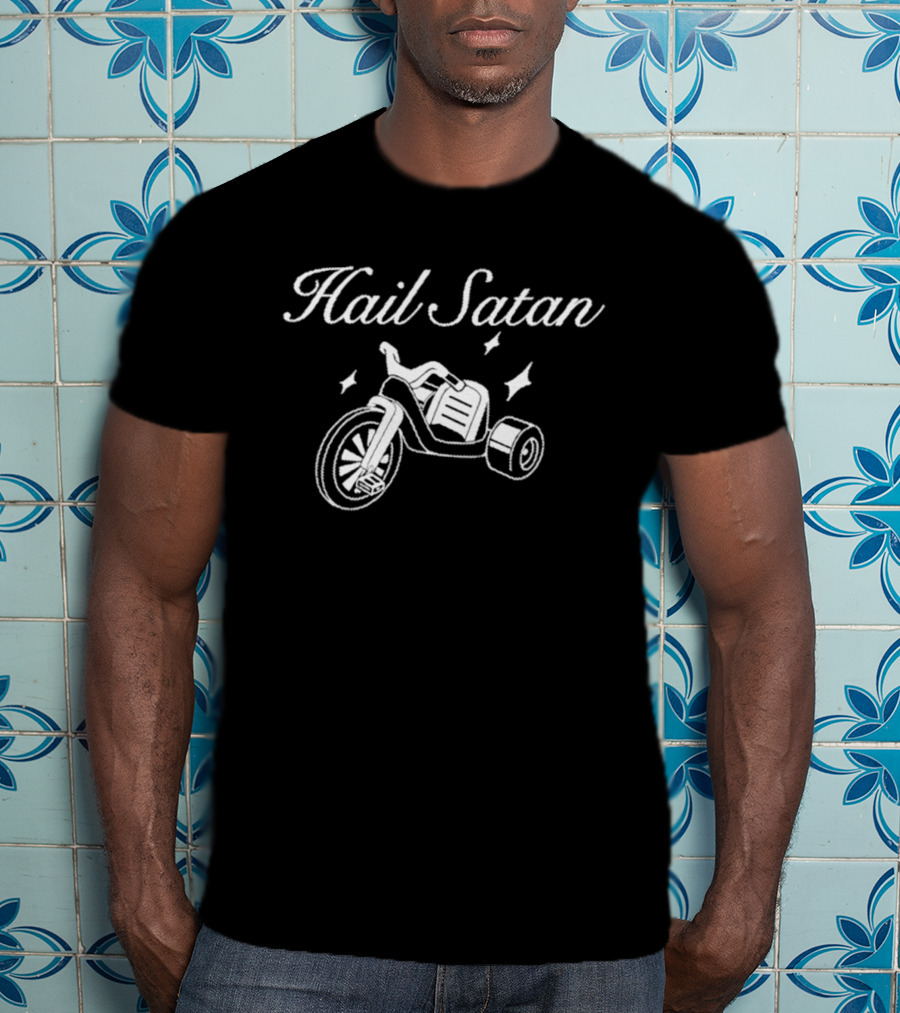 Hail Satan Tricycle Satanic Occult T-Shirt