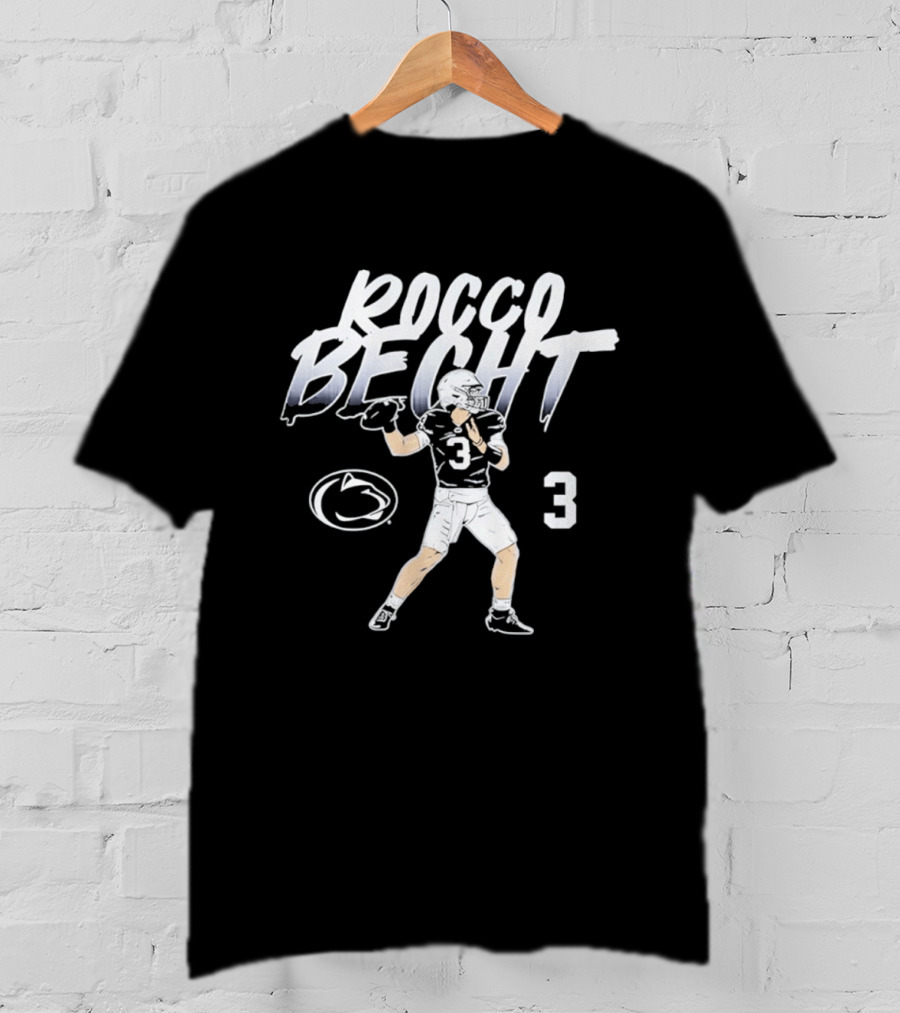 Rocco Becht Number 3 Penn State Football Pose Star T-Shirt